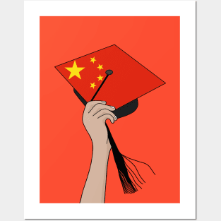 Holding the Square Academic Cap China Posters and Art